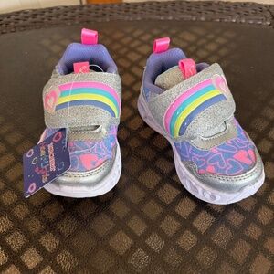 Skechers Girl's Heart Lights Lovin Reflextion Light Up Sneakers Size 5